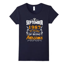 30th Birthday Awesome September 1987 T-Shirt, Birthday Gift