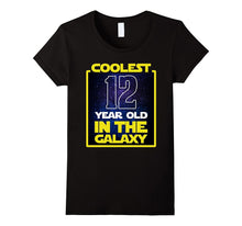 Coolest 12 Years Old in the Galaxy Funny 12nd Birthday Shirt