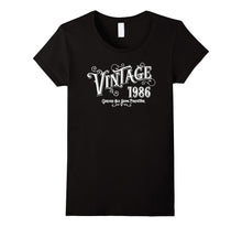 1986 Vintage Age Birth Year Print Graphic T Shirt