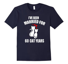 11th Wedding Anniversary T-Shirt 60 Cat Years Gift