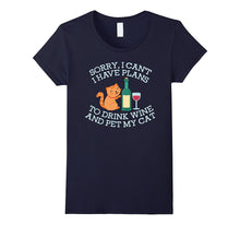 Funny Sorry Drink Wine Pet Cat T-Shirt for Cat Ladies