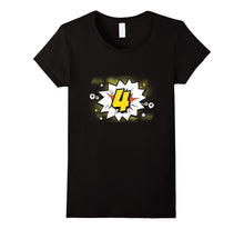 4th Birthday T-Shirt Boy Girl Comics 4 Party Fun Cartoon Tee