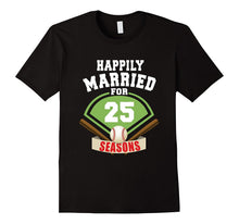 25th Wedding Anniversary T-Shirt Baseball Couple Gift Shirt