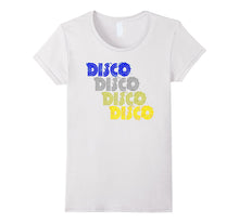 Disco 1970s Style Repeat Tshirt Vintage Retro Neon Light Tee