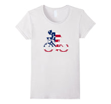 American Flag Cycling T-Shirt Cool Bicycle Casual Top Tee
