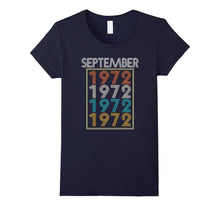 September 45th Birthday Gift Vintage 1972 Retro 1972 T-Shirt