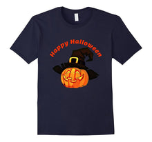 Happy Halloween T-Shirt With Pumpkin in a Witches Hat