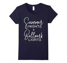 Funny Baseball Quote Tee 'Summer Nights & Ballpark Lights'