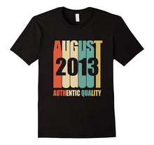 Retro August 2013 T-Shirt 4 Yrs Old Bday 4th Birthday Tee