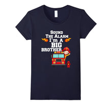 Boy's Sound the Alarm I'm a Big Brother Fire Truck Tee