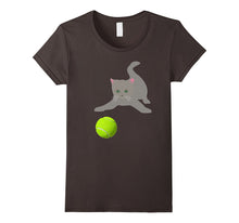 Little Kitten Playing With a Tennis Ball Tshirt Kitty Cat
