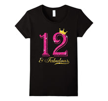 12th Birthday Girl Fabulous Princess Shirt