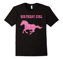 Kids Birthday Girl Horse Bling Gift T-Shirt for Girls