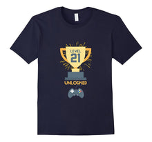 21st Birthday Shirt Gift 21 Year Old Level Up Gamer Tshirt
