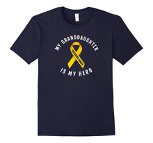 My Granddaughter Is My Hero Childhood Cancer Ribbon T Shirt