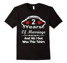 2nd Second Wedding Anniversary Tshirt Marriage Husband Wife