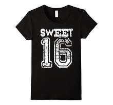 16th Birthday Shirt Gift Sweet Sixteen 16 Cracked Grunge