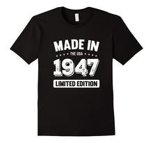70th Birthday Gift T Shirt - Made in 1947 T-Shirt 1947 Shirt
