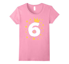 Kids Birthday Number Age 6 Year Boy Girl King Queen T Shirt