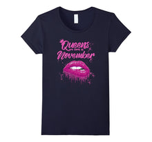 Queens Are Born in November Birthday T-Shirt for Black Women