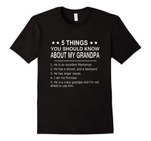 5 Things You Should Know About My Granpa - Funny Tshirt