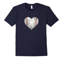 I Love Baseball or Softball Cute Heart Distressed T-Shirt