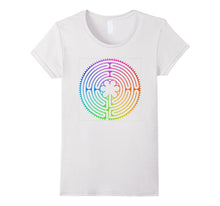 Labyrinth T-Shirt - Rainbow Chartres Labyrinth Maze Yoga Tee