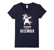 Cute Dabbing Unicorn Birthday Shirt December - Perfect Gift