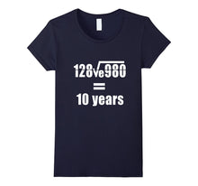 10th Wedding Anniversary T-Shirt Math Equation Gift Shirt