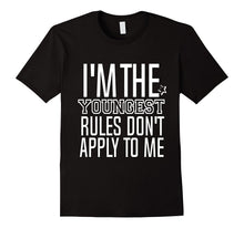 Funny Youngest Child Shirt Rules Don't Apply to Me Kids Son