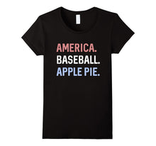 AMERICA. BASEBALL. APPLE PIE. Sport Summer Patriotic T Shirt