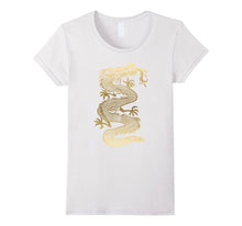 Chinese Golden Dragon Outline T-Shirt: Men, Women, Kids
