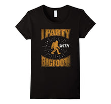 Bigfoot Shirt I Party With Sasquatch Yeti Camping T-Shirt