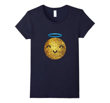Emoji Shirt - Glitter Angel Face With Halo Emoji T Shirt