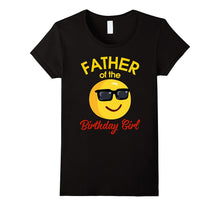 Proud Father of the Birthday Girl T-Shirt Glasses Emoji