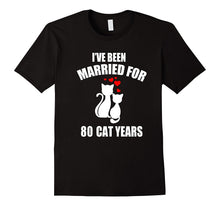 16th Wedding Anniversary T-Shirt 80 Cat Years Gift