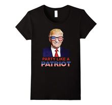 Party Like a Patriot Donald Trump in Sunglasses USA T-Shirt