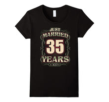 35th Wedding Anniversary Shirt Just Married 35 Years Ago