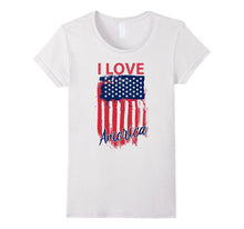I Love America T-Shirt, Distressed USA Flag