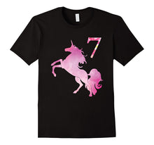 Kids 7th Birthday Unicorn Gift T-Shirt for 7 Year Old Girls