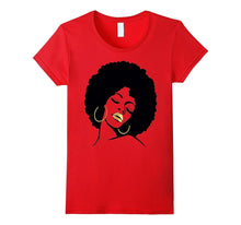 Afro Diva Black Girl Magic Shirt Gold Lips Natural Melanin