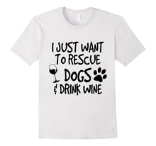 Fun-Gly : Want to Rescue Dogs and Drink Wine Tee