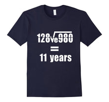 11th Wedding Anniversary T-Shirt Math Equation Gift Shirt