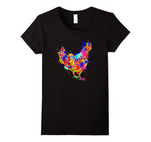 Chicken T-Shirt Watercolor Splash Chickens Graphic Tshirt
