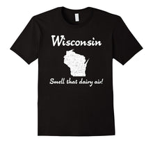 "Wisconsin: Smell That Dairy Air!" Funny Sconnie Cow T-Shirt