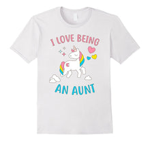 L Love Being an Aunt Tshirt - Funny Unicorn Aunt Gift Tee
