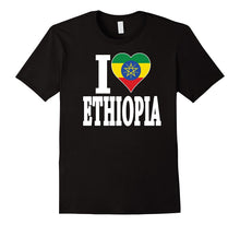 Ethiopian Flag T-Shirt I Love Ethiopia Flag Africa T-Shirt