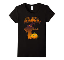 1 Year Old 1st Birthday Tshirt - Halloween Little Pumpkin