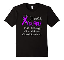 I Wear Purple for Drug Overdose Awareness Ribbon T-Shirt