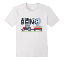 2nd Birthday Tshirt Age 2 Year Old Tractor Boy Girl Shirt